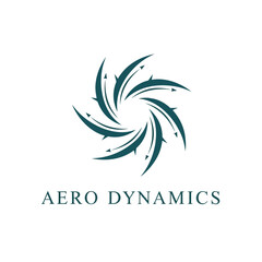 Obraz premium Aero Dynamics logo design with abstract swirling shapes.