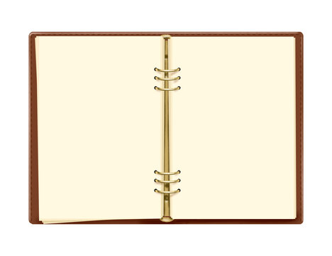 old book with blank open notebook with empty pages outdoor drawing book isolated hand drawn on transparent background