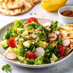 Libanesischer Fattoush mit Sumach