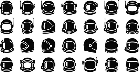 Collection of diverse astronaut helmet designs and styles © Mofajjol