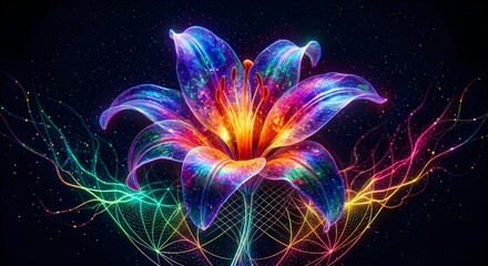 極彩色の花 (richly colored flowers)