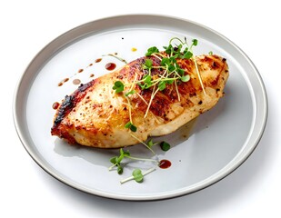Grilled Chicken Breast with Microgreens