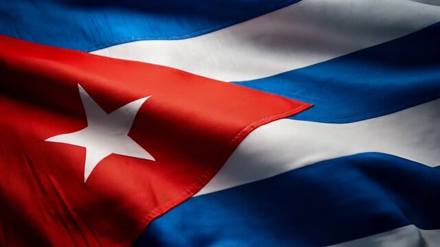 flag of cuba waving in the wind
