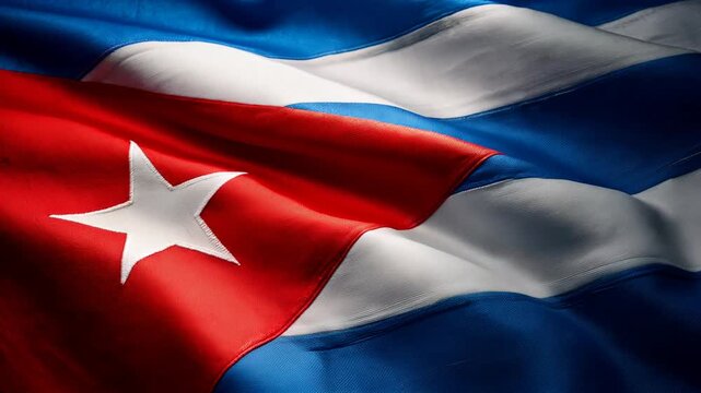flag of cuba waving in the wind