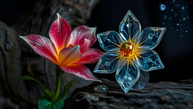 Flamboyant crystal flower