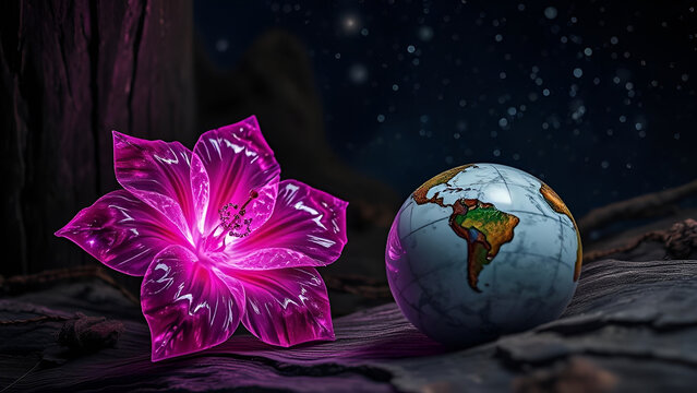 Flamboyant crystal flower