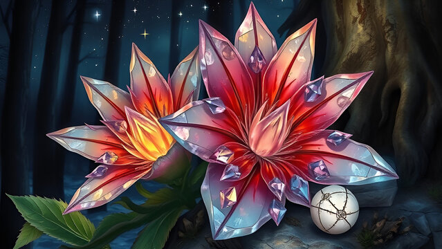 Flamboyant crystal flower