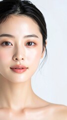 Obraz premium Asian woman portrait with natural makeup.