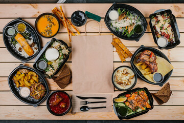 Takeaway food delivery with diverse meal options