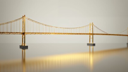 Obraz premium Minimal Golden Bridge Architecture Concept