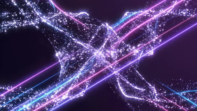 abstract geometric background animated with stripes and dot, usable for background and screensaver