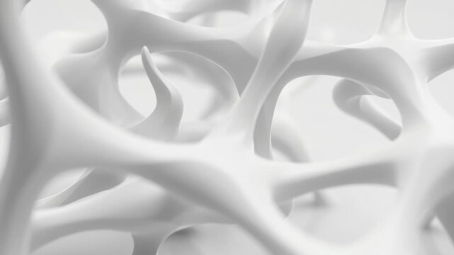 Abstract Bone Structure: Intricate, close-up view of a porous bone structure, highlighting its complex architecture and delicate, yet strong, composition.