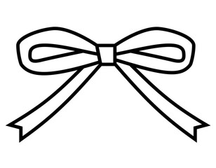 Decorative Ribbon Bow Outline