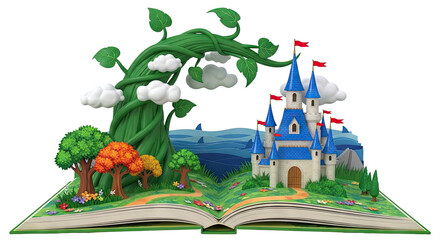 Pop-Up Storybook: Fairy Tale Castle and Giant Bean Stalk