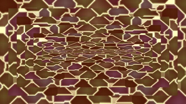 golden cracks on purple background