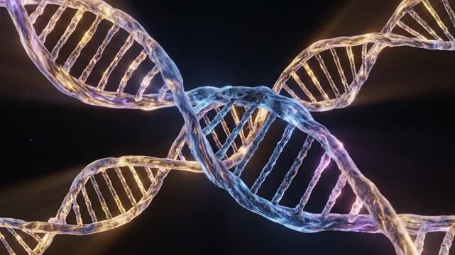DNA Double Helix Abstract - Genetic Science Research Biotechnology