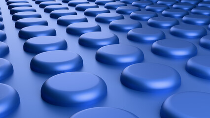 Fototapeta premium 3D abstract dark blue background with a technological pattern, vector design, technology theme, volumetric space in perspective. Technology, information technology, big data.