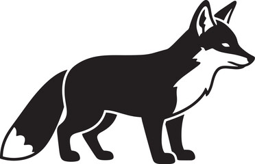 Fototapeta premium Fox Silhouette Wildlife Illustration