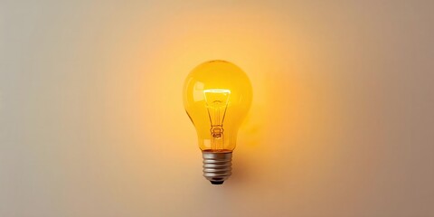 Creative glowing light bulb innovation concept for background wallpaper