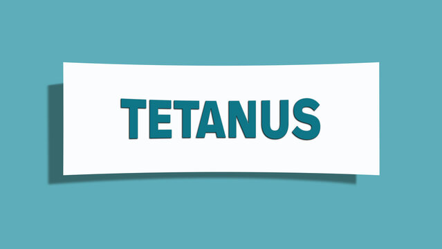 Tetanus (tetanus) - A card isolated on light green background.