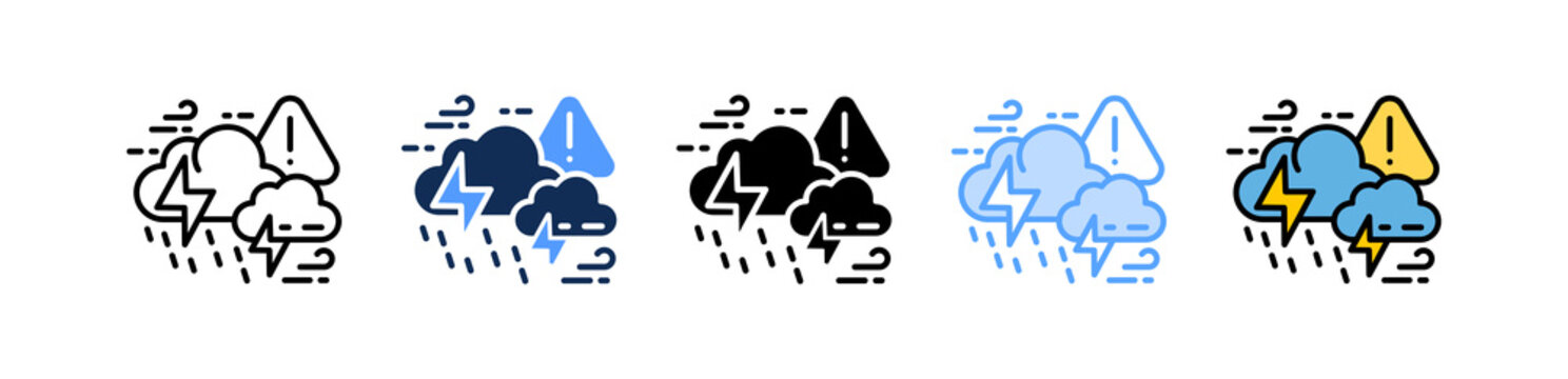 Severe Thunderstorm Icon Multiple Style