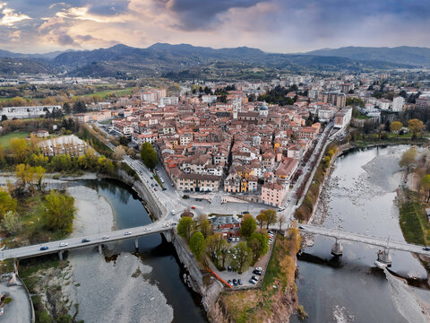 Historic Center of Ovada Between Two Rivers
