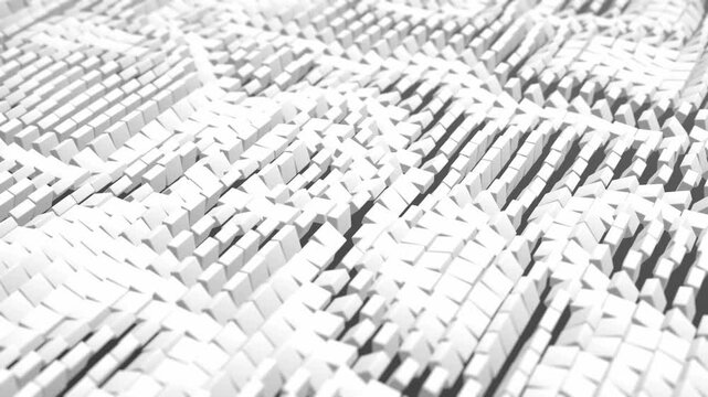 Parametric Wave Noise Grid 3D Animation