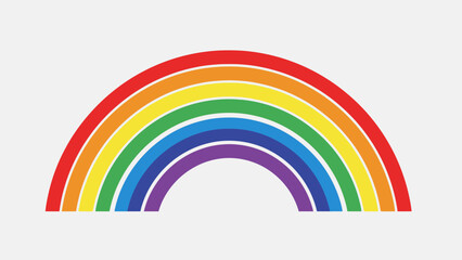 Obraz premium Colorful Rainbow Illustration with Seven Arches.