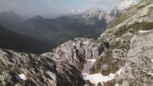 Aerial view of the valley of Theth Albania