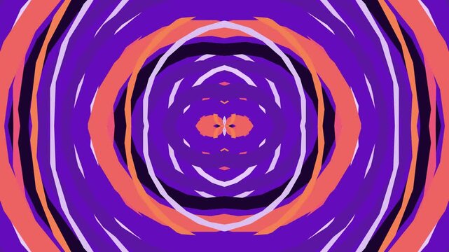 Vibrant purple and orange concentric circles pattern