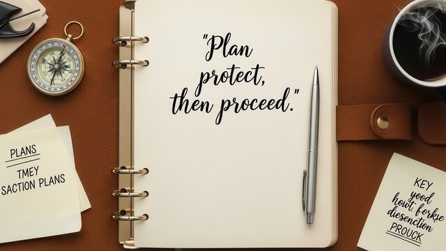 Notebook with Motivational Quote and Pen