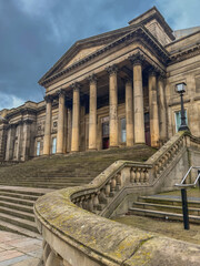 Obraz premium Historic Buildings at St George's Quarter, in Liverpool, UK.