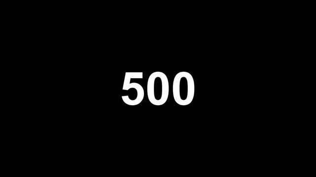 Counting Numbers 0 to 1000 Motion Graphic