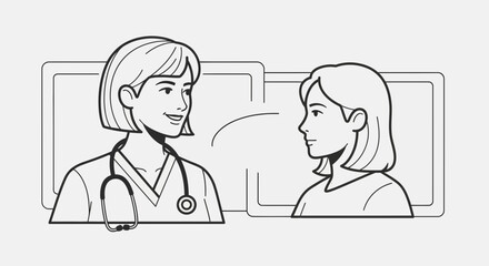 Doctor and patient engaging in a medical consultation.