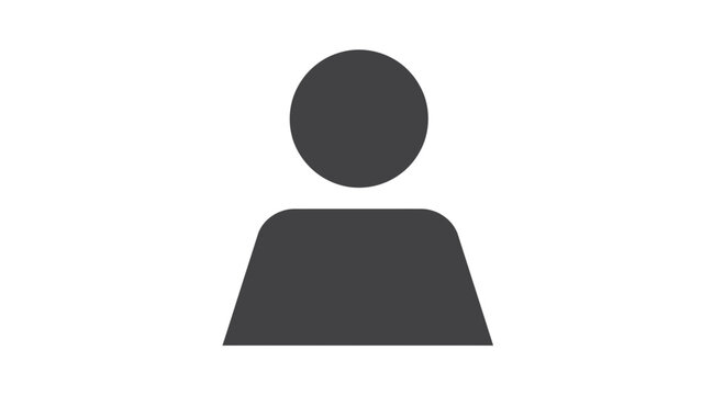 Simple User Profile Icon for Digital Identity.