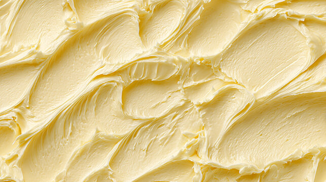Fresh Creamy Butter Texture with Soft Swirled Surface