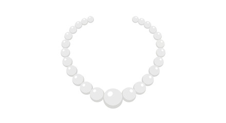 Obraz premium Pearl Necklace Image, Vector Illustration, Jewelry Design, Elegant Accessory, Fashion Concept