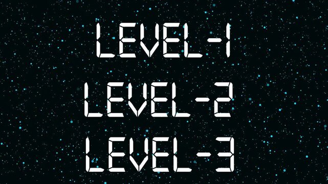 White Digital Text Level 123 on Starry Space Background image photo