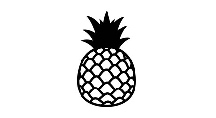 Obraz premium Pineapple Vector Illustration, Tropical Fruit Graphic, Design Element, Healthy Food, Isolated