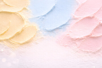 Pastel Cream Texture Background with Soft Scoops