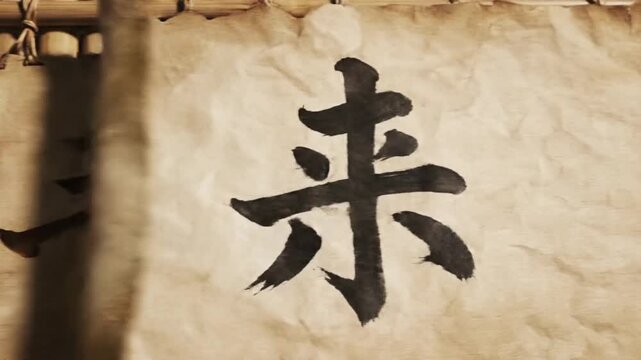 Time-Lapse of Chinese Characters Evolving from Oracle Bone Script to Modern Text in Dynamic Motion Graphics