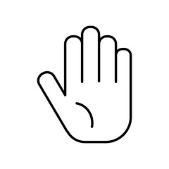 Obraz premium 左手のストップハンドアイコン