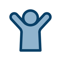 万歳する人のアイコン