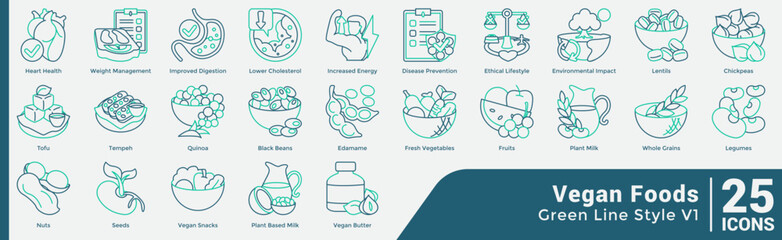Fototapeta premium Vegan Foods Vegan Foods Bundle H25 V01