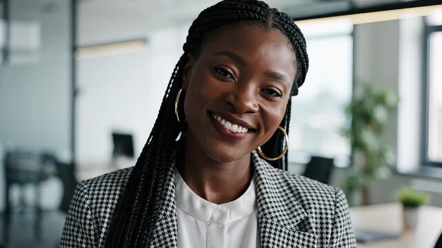 Woman in professional office attire