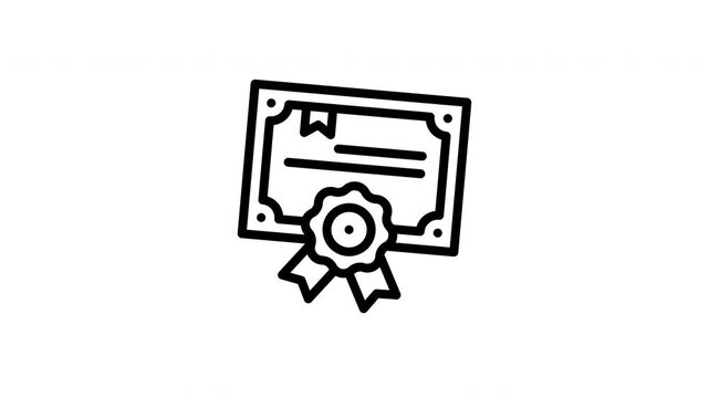 certificate animated icon