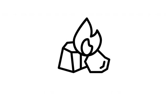 charcoal briquettes animated icon