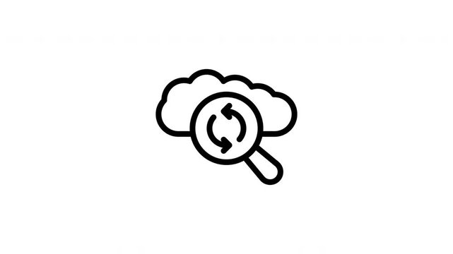 cloud computing animated icon