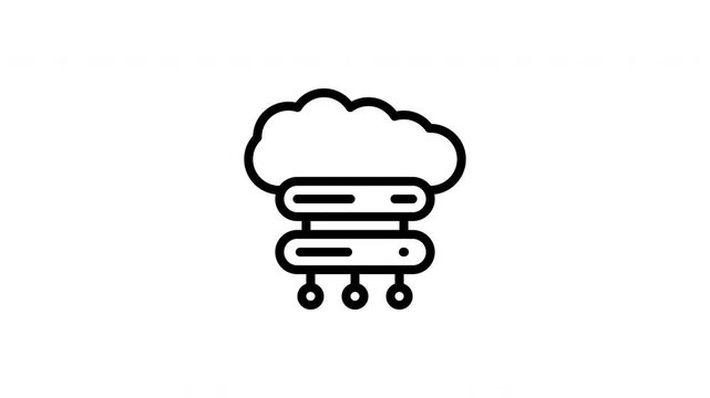 cloud computing animated icon
