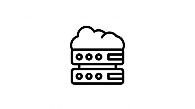 cloud computing animated icon